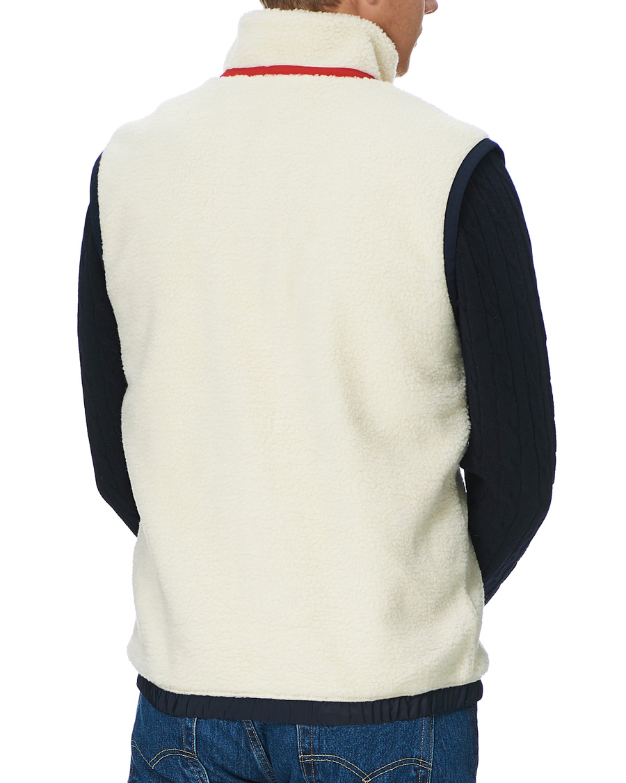 Heren | Jassen | GANT | Sherpa Fleece Vest Off White