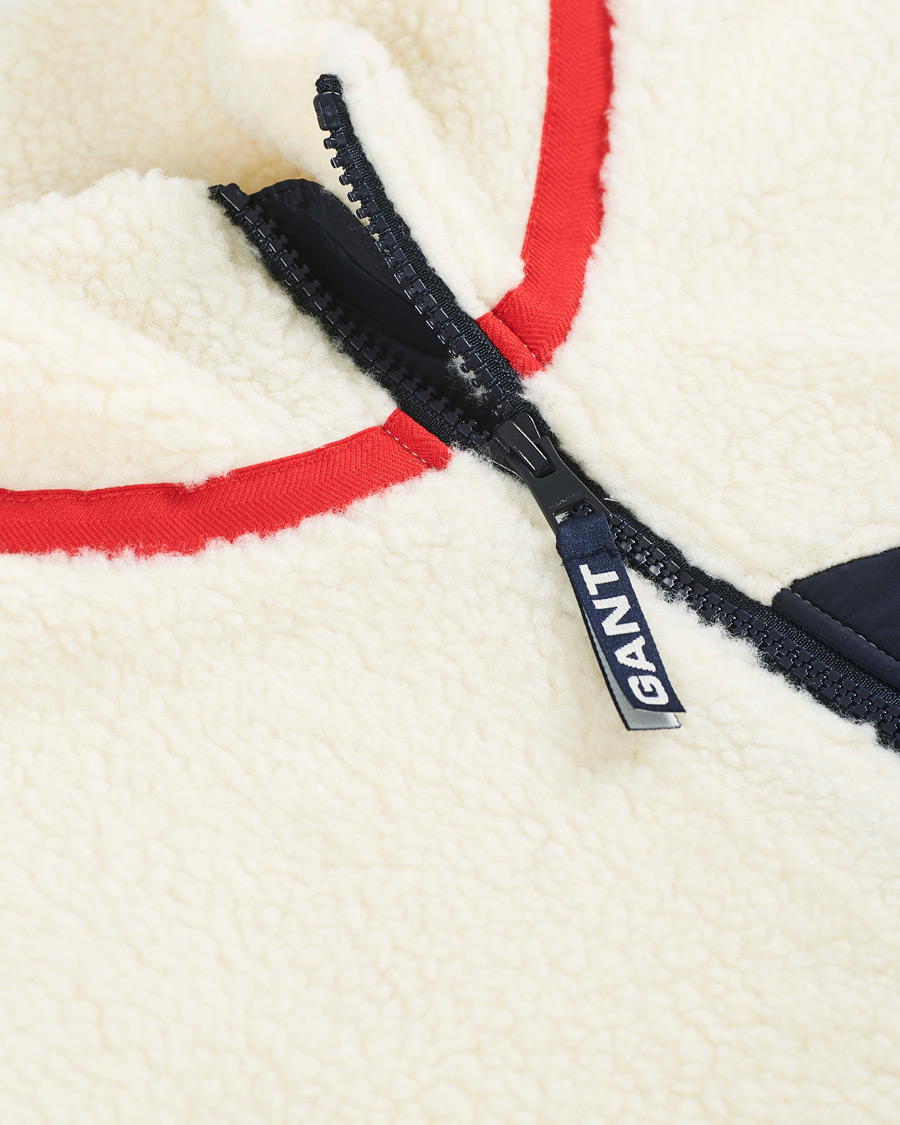 Heren | Jassen | GANT | Sherpa Fleece Vest Off White