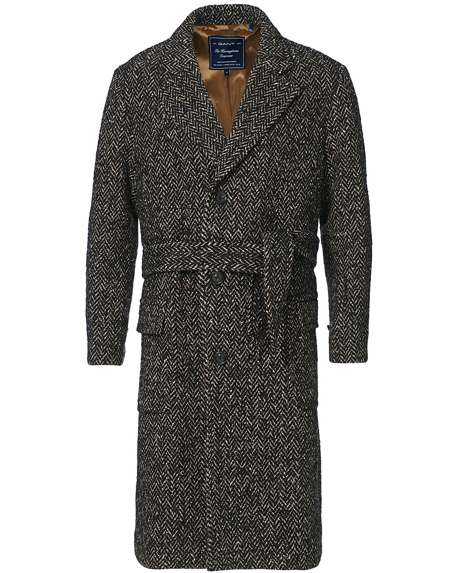 Heren | Jassen | GANT | The Herringbone Coat Black