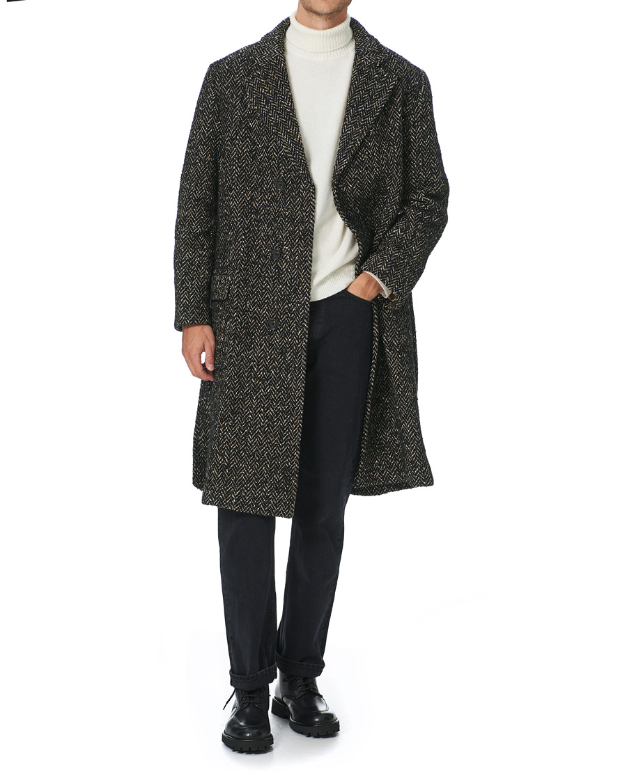 Heren | Jassen | GANT | The Herringbone Coat Black