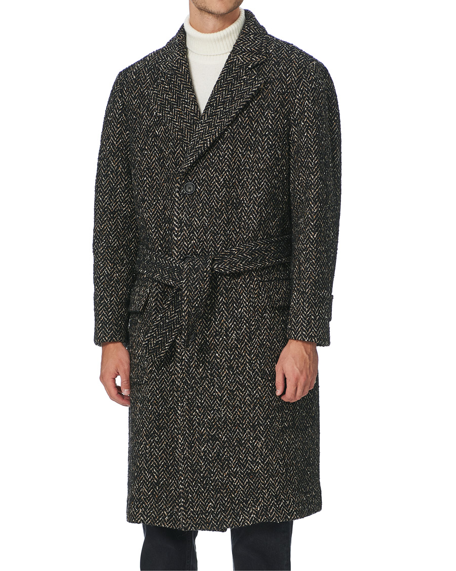 Heren | Jassen | GANT | The Herringbone Coat Black