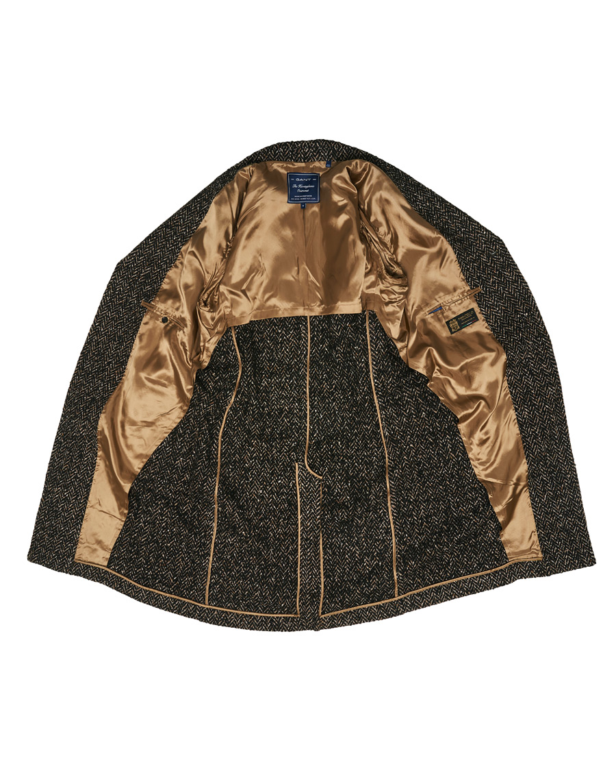Heren | Jassen | GANT | The Herringbone Coat Black