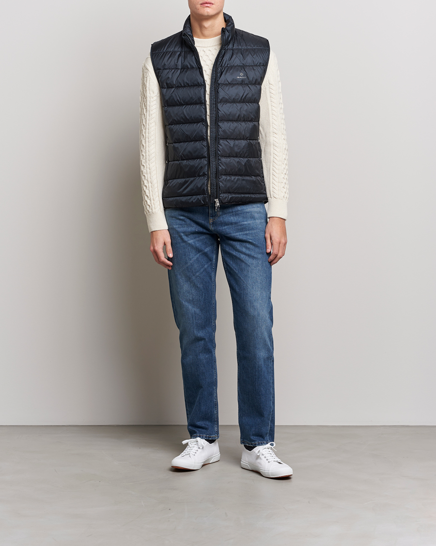 Heren | Gilets | GANT | The Light Down Gilet Black