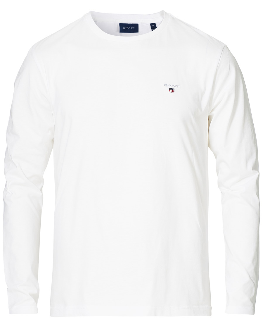 Heren | T-shirts | GANT | The Original Long Sleeve Tee White