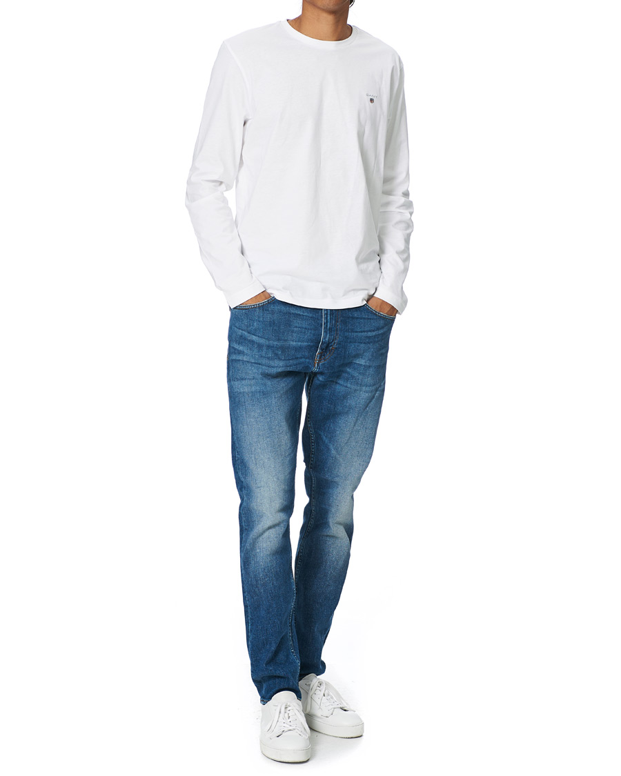 Heren | T-shirts | GANT | The Original Long Sleeve Tee White