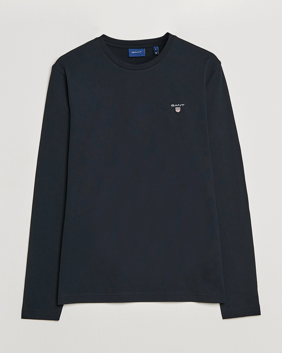 Heren | T-shirts | GANT | The Original Long Sleeve T-shirt Black