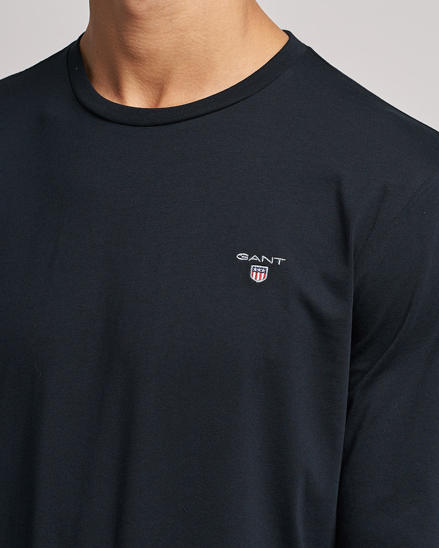 Heren | T-shirts | GANT | The Original Long Sleeve T-shirt Black