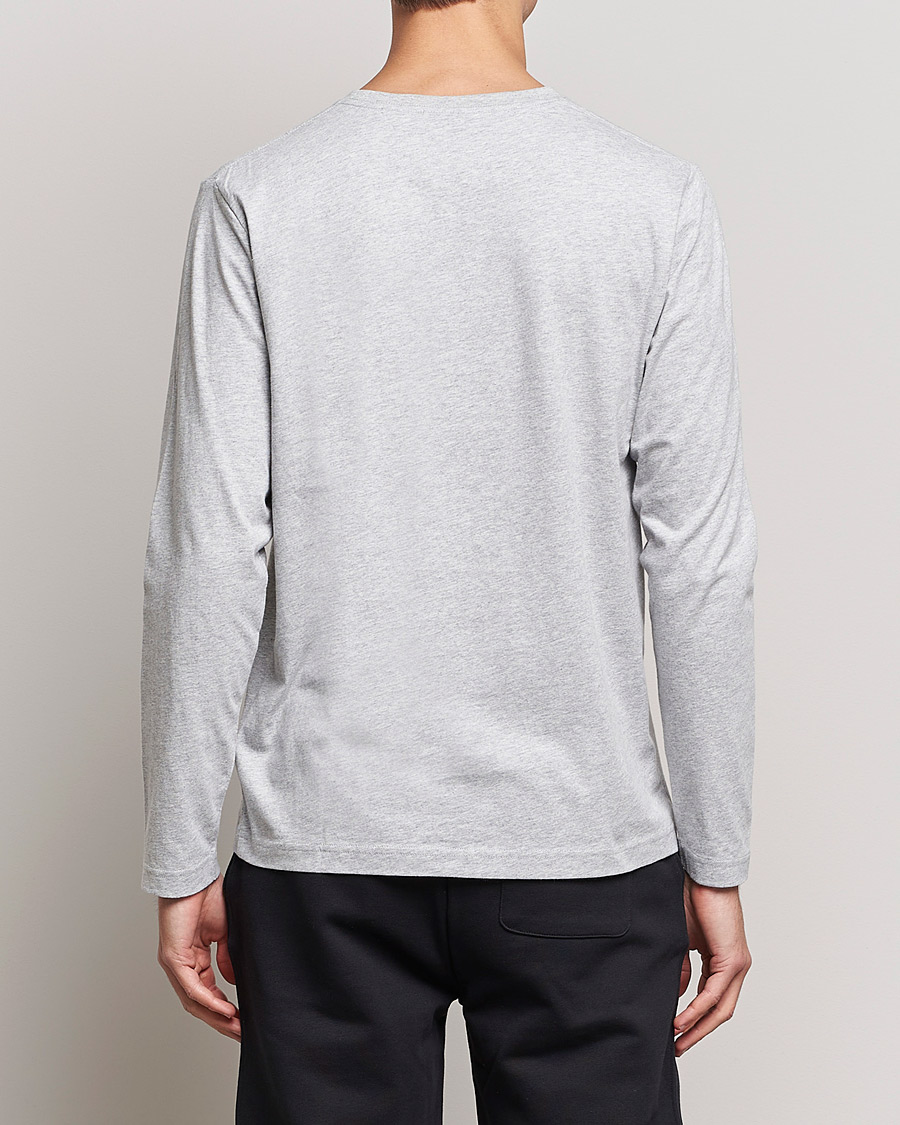 Heren | T-shirts | GANT | The Original Long Sleeve T-shirt Light Grey Melange