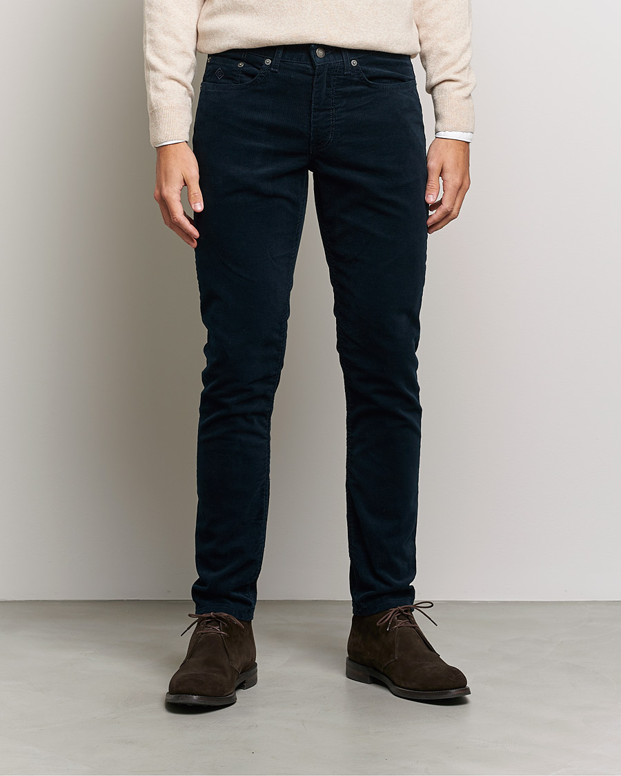 Heren | Broeken | GANT | Hayes Cord Jeans Marine