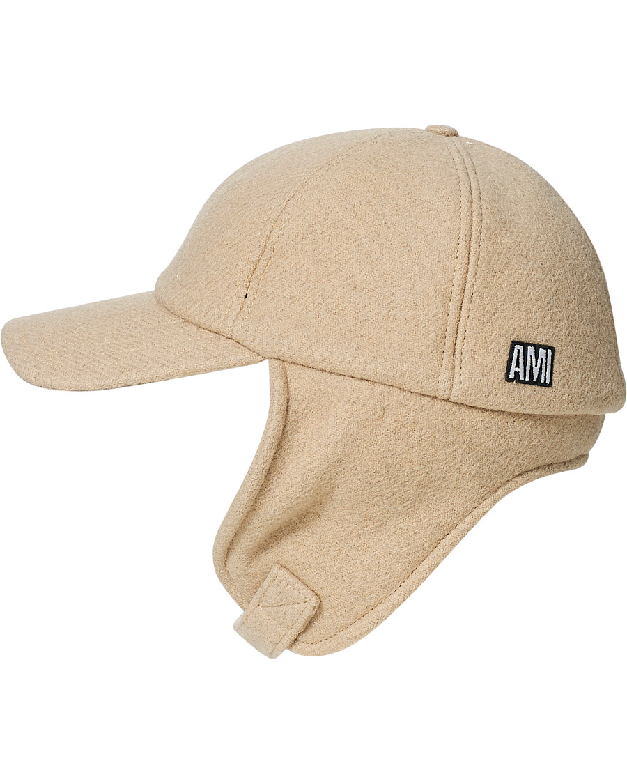Heren | AMI Ear Flap Cap Beige | AMI | Ear Flap Cap Beige