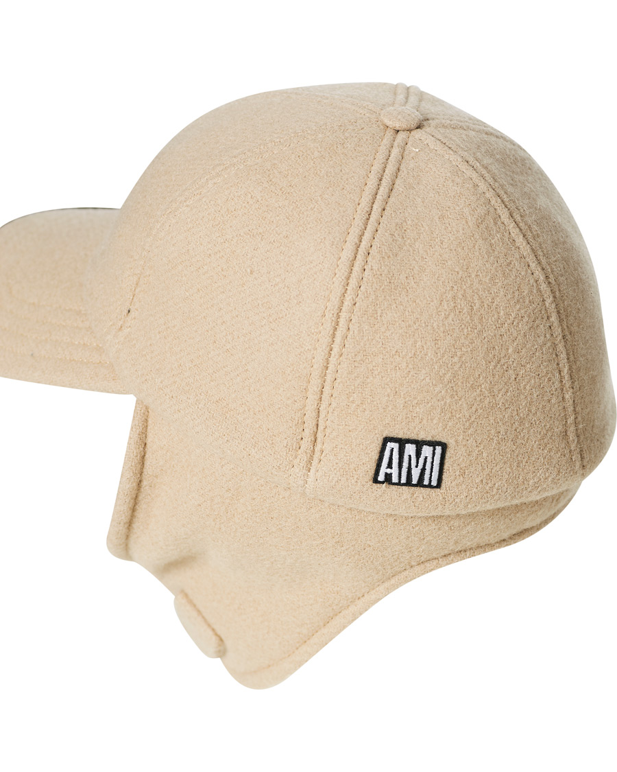 Heren | AMI Ear Flap Cap Beige | AMI | Ear Flap Cap Beige
