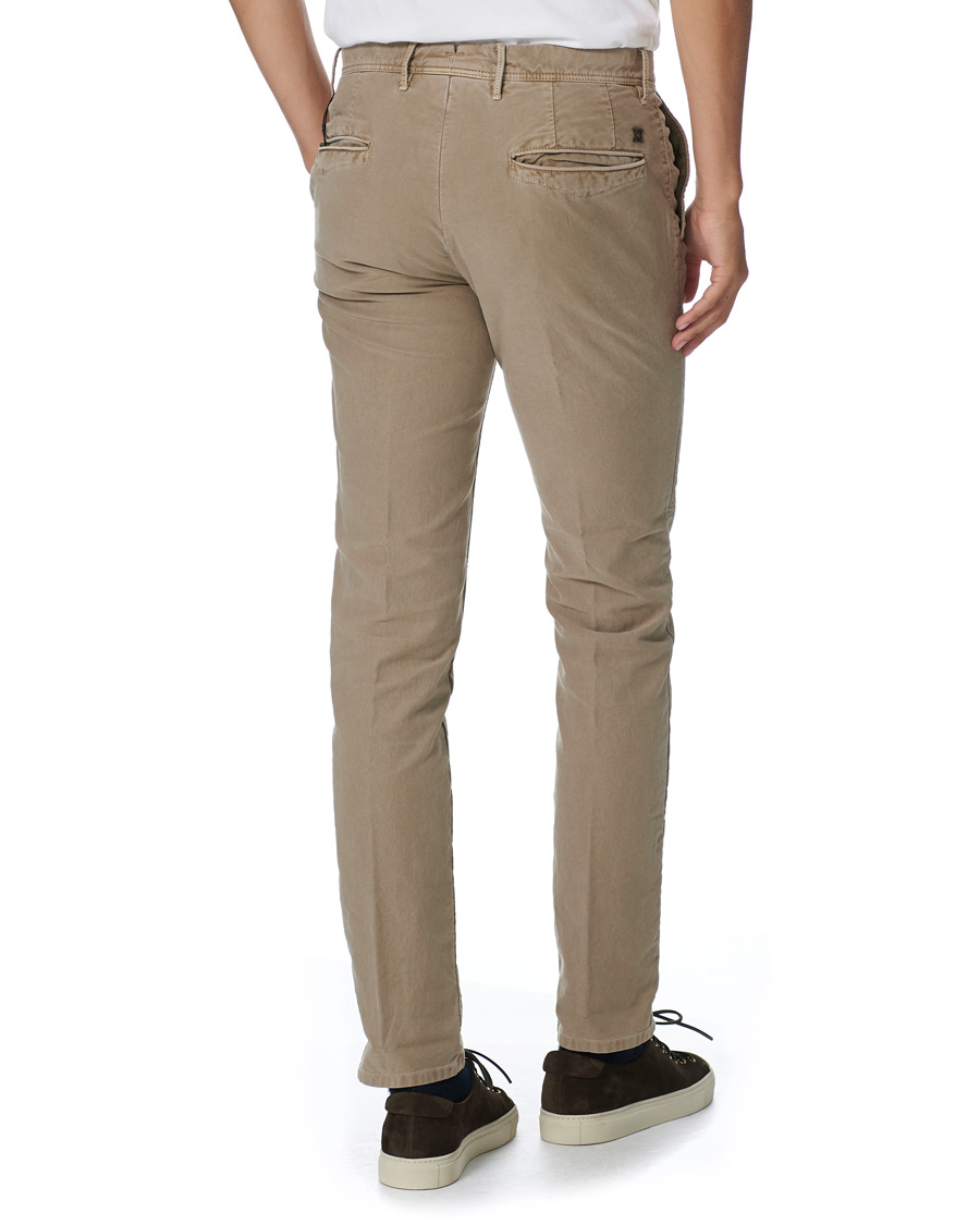 Heren | Broeken | Incotex | Slim Fit Garment Dyed Slacks Beige