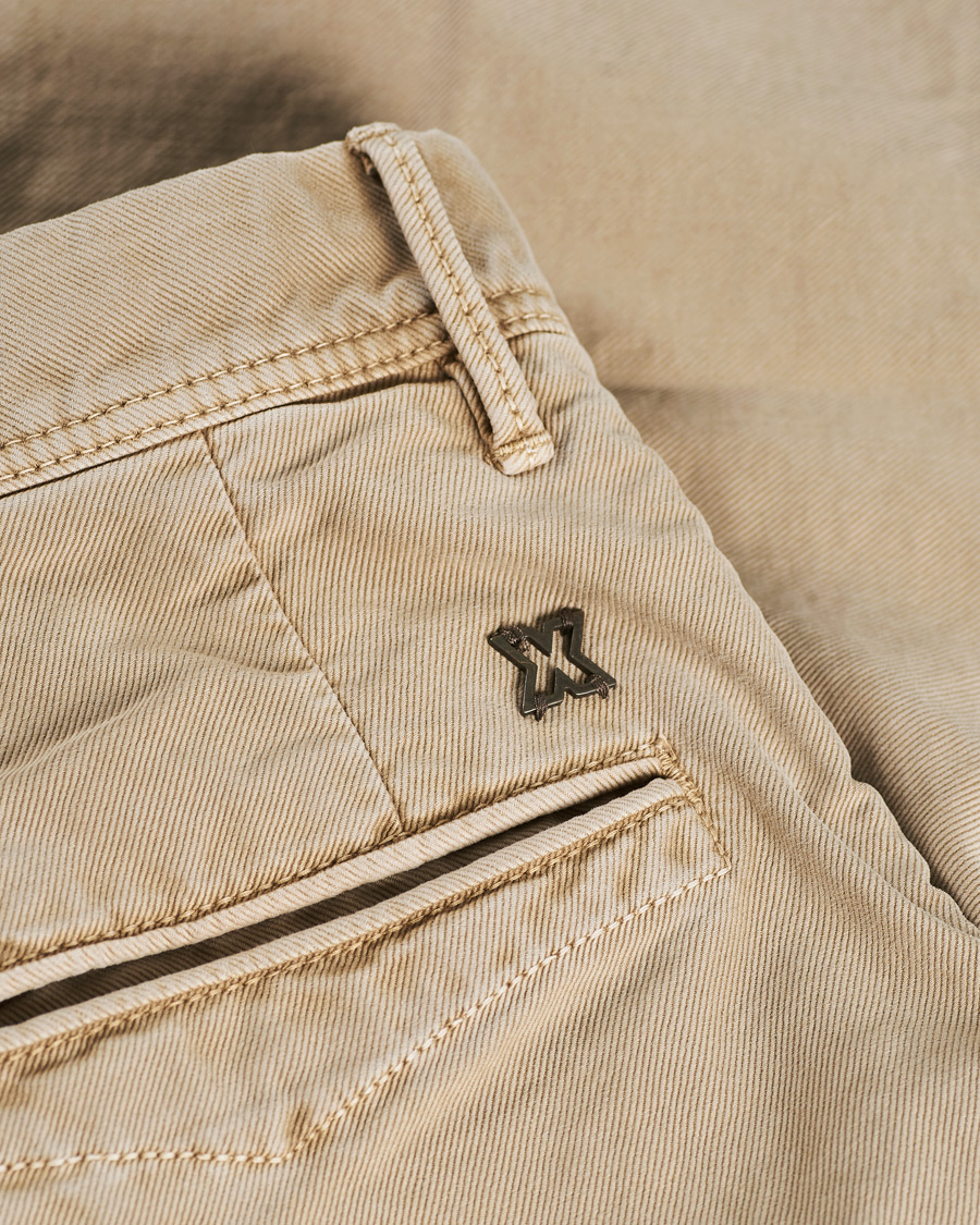 Heren | Broeken | Incotex | Slim Fit Garment Dyed Slacks Beige