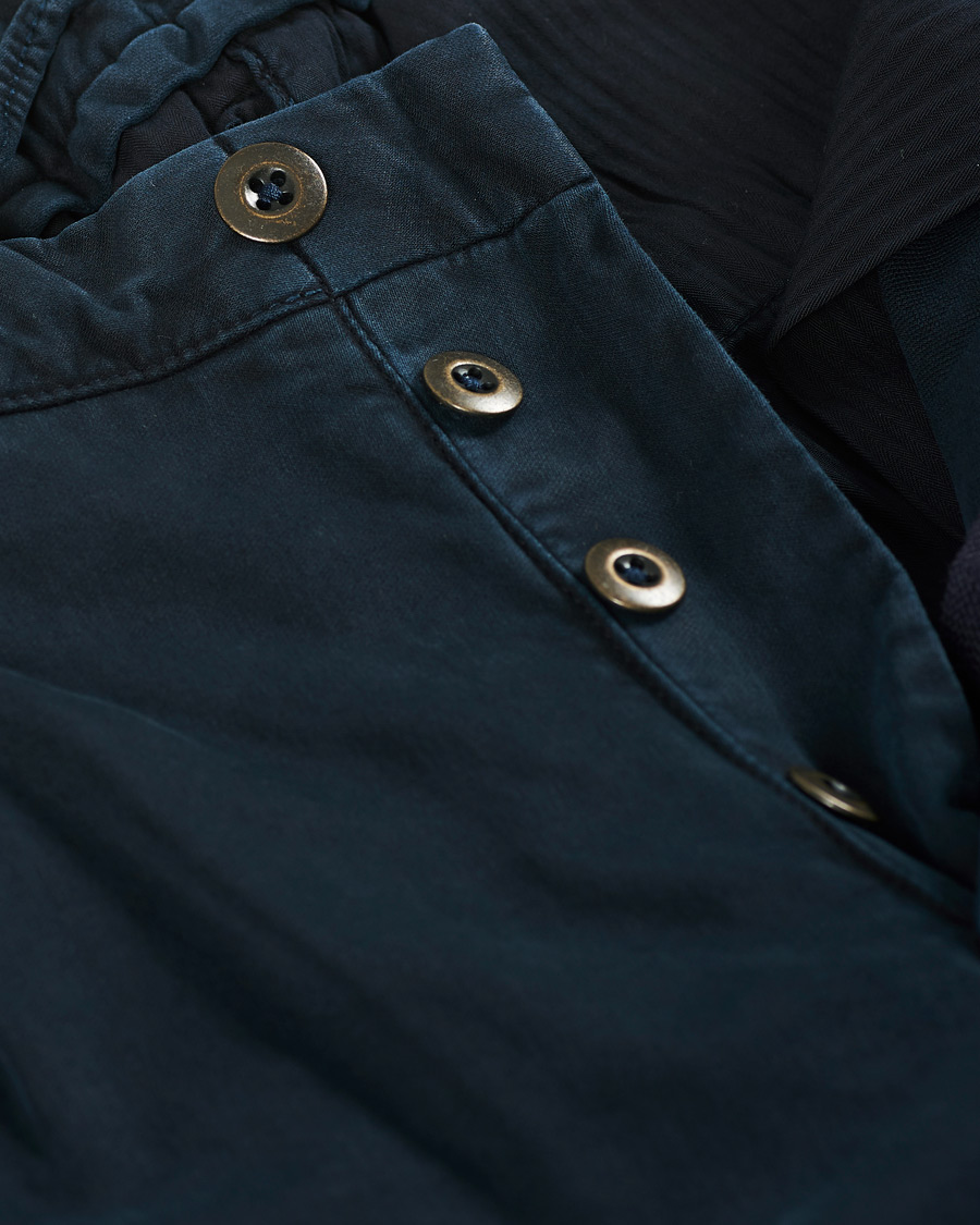 Heren | Broeken | Incotex | Slim Fit Cotton Satin Sweatpants Midnight