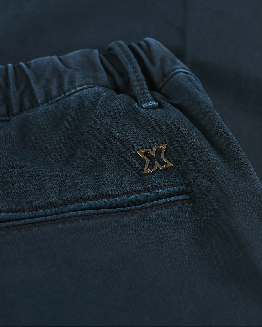Heren | Broeken | Incotex | Slim Fit Cotton Satin Sweatpants Midnight