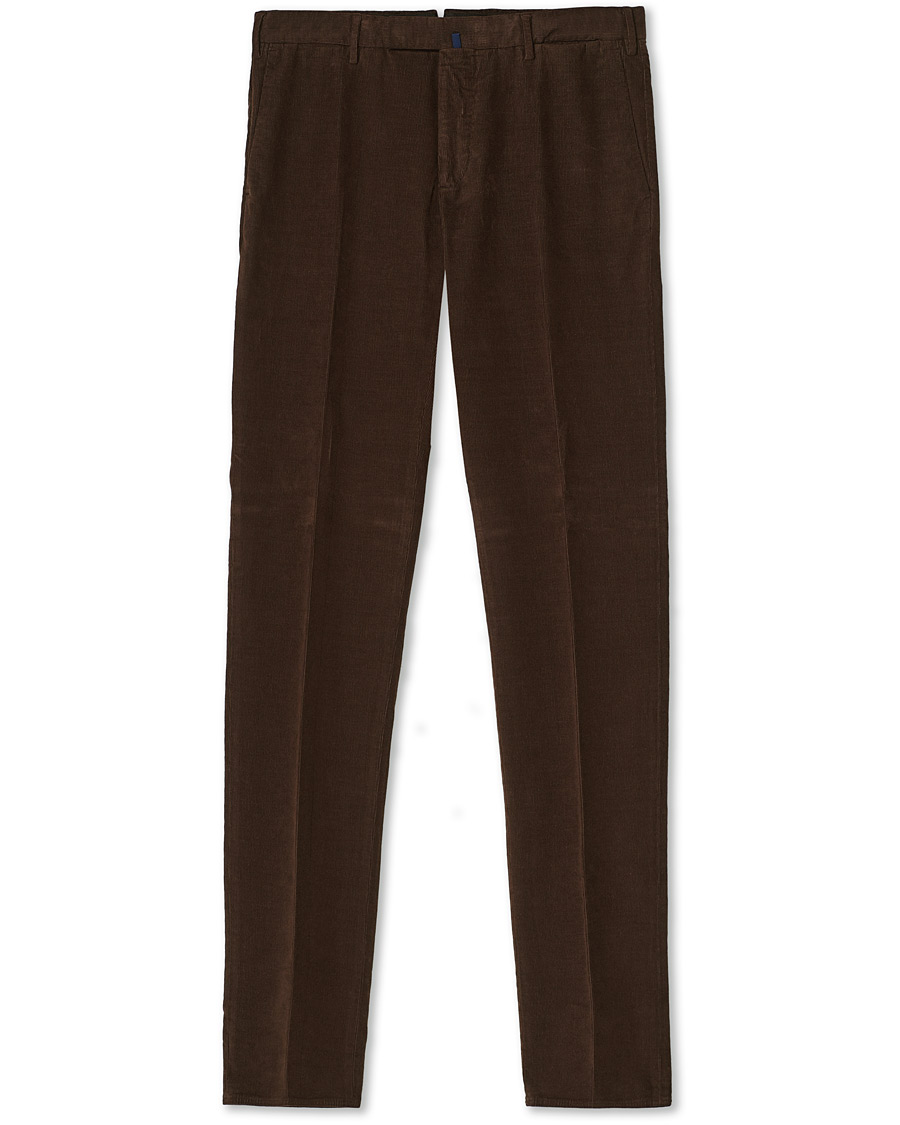 Heren | Broeken | Incotex | Slim Fit Corduroy Trousers Dark Brown