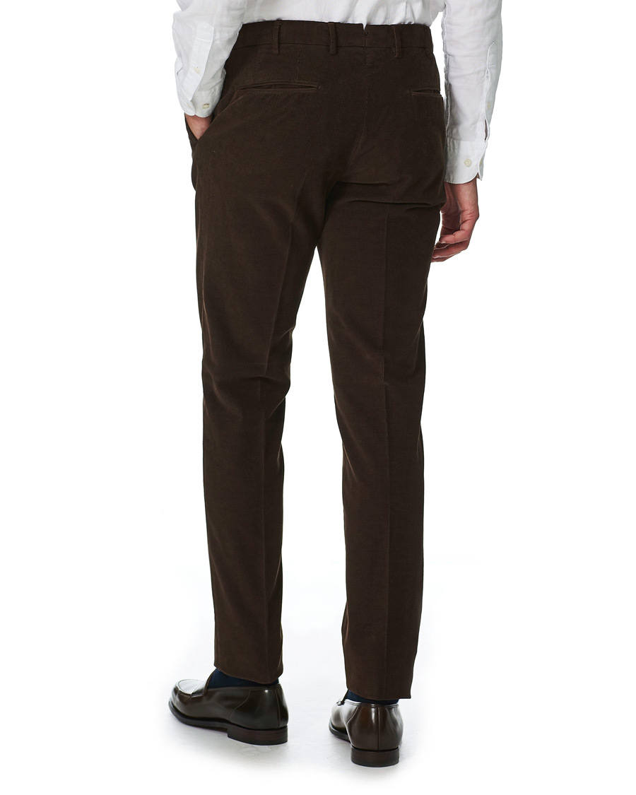 Heren | Broeken | Incotex | Slim Fit Corduroy Trousers Dark Brown