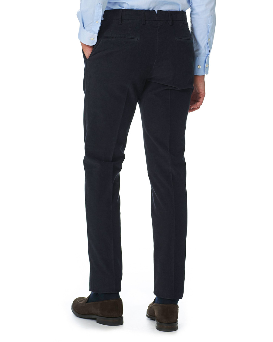 Heren | Broeken | Incotex | Slim Fit Corduroy Trousers Navy