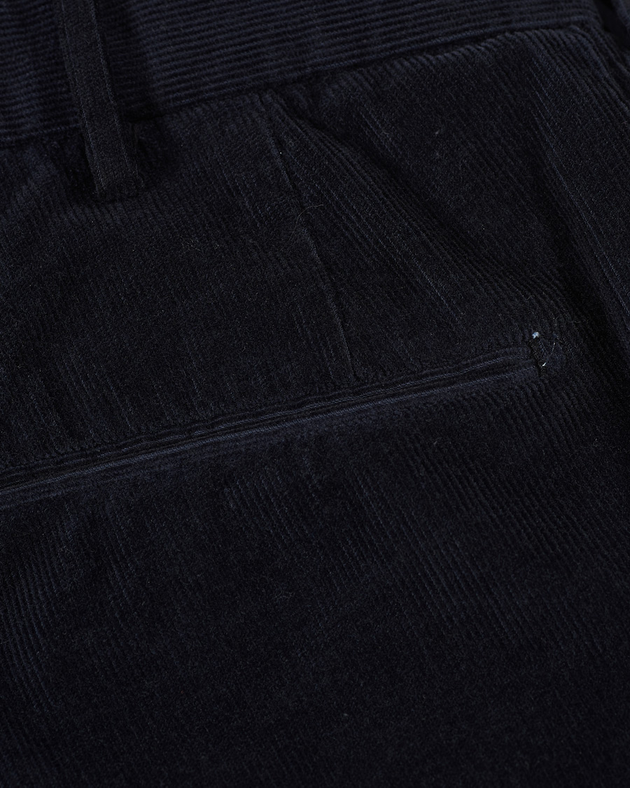 Heren | Broeken | Incotex | Slim Fit Corduroy Trousers Navy