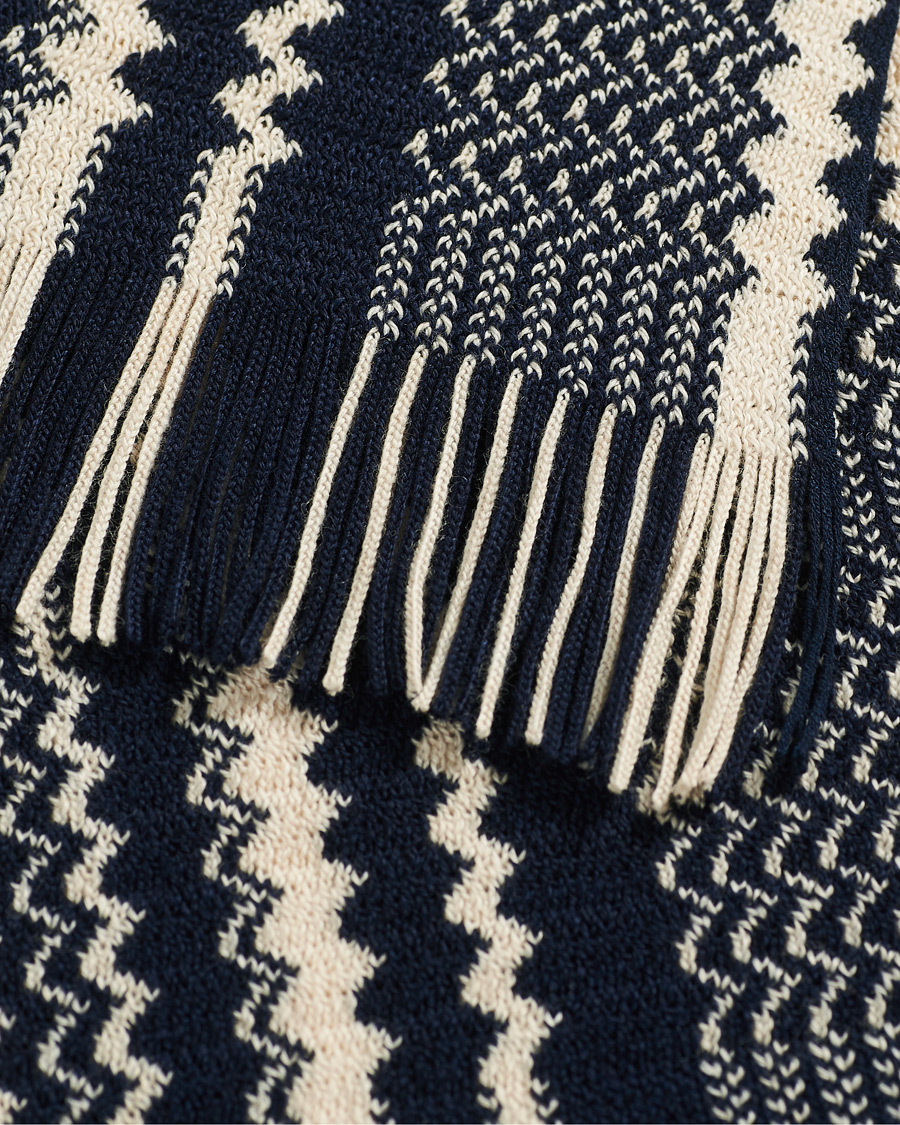 Heren | Missoni Wool Scarf Navy/Cream | Missoni | Wool Scarf Navy/Cream