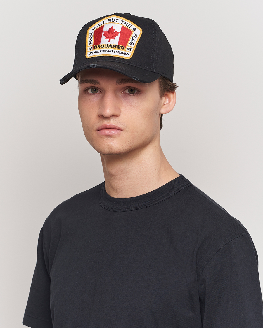 Heren | Oude productafbeeldingen | Dsquared2 | Big Leaf Baseball Cap Black