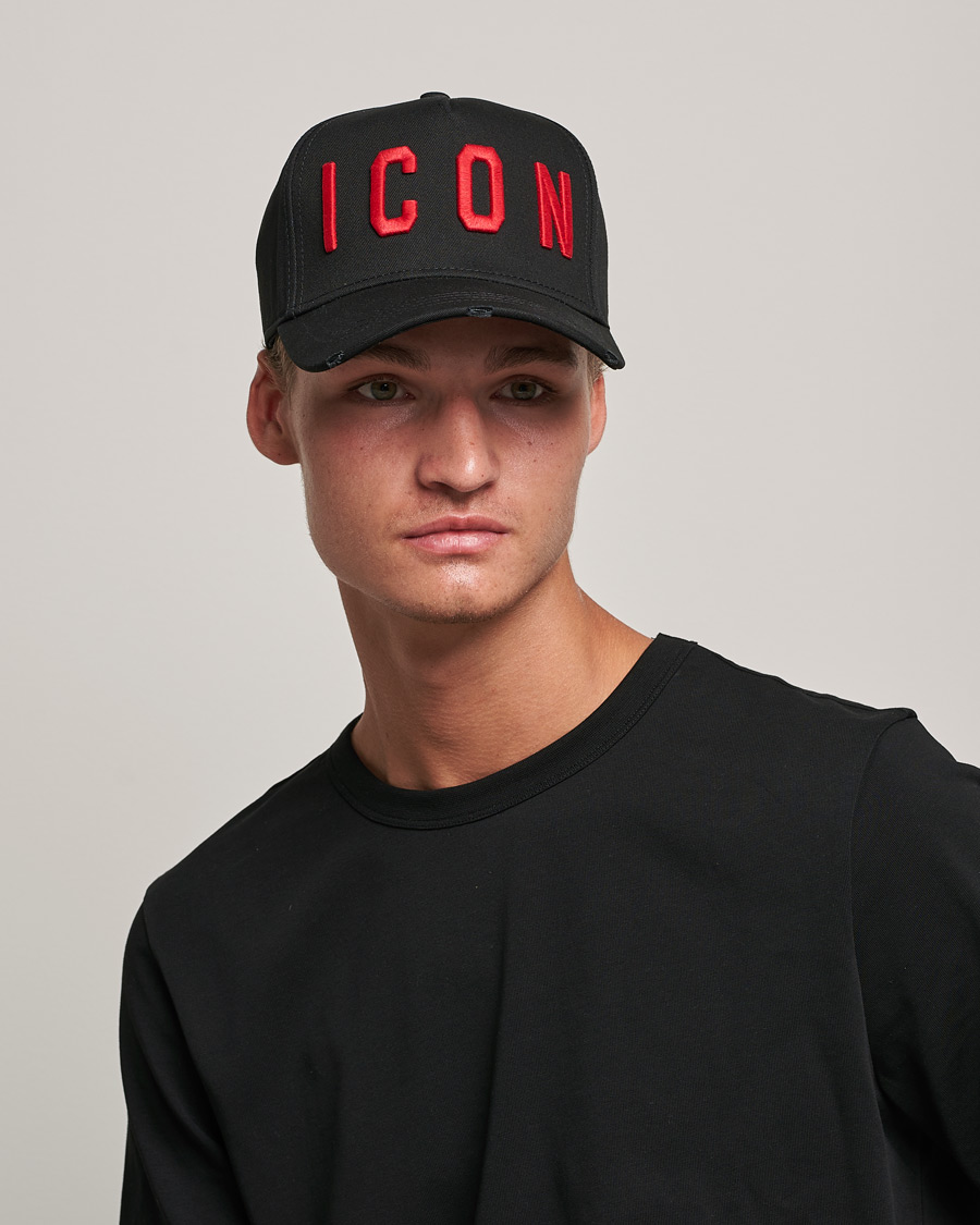 Heren |  | Dsquared2 | Icon Baseball Cap Black/Red