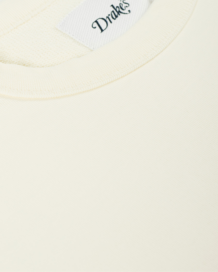 Heren | Truien | Drake's | Chain Stitched Cotton Sweatshirt Off White