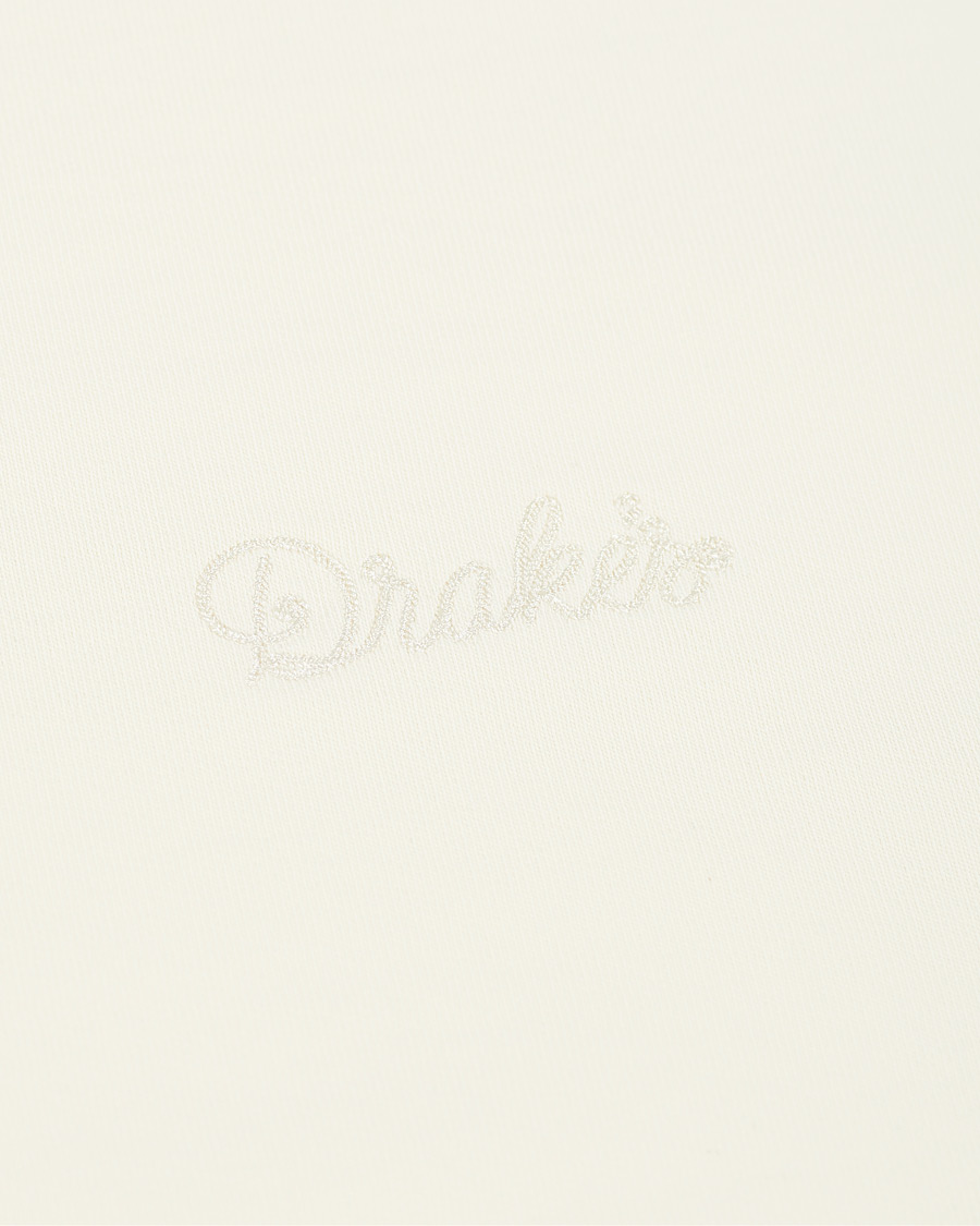 Heren | Truien | Drake's | Chain Stitched Cotton Sweatshirt Off White