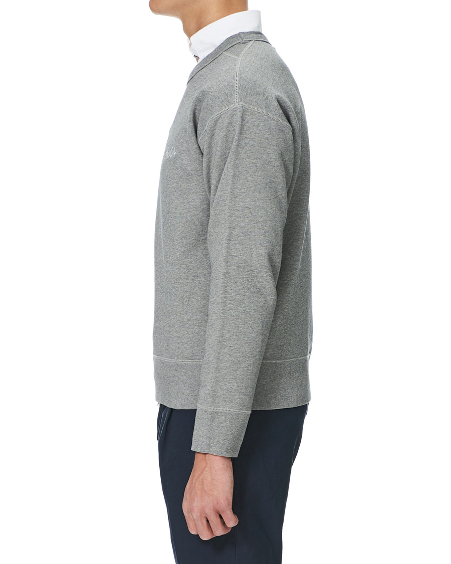 Heren | Truien | Drake's | Sweatshirt Solid Grey Melange