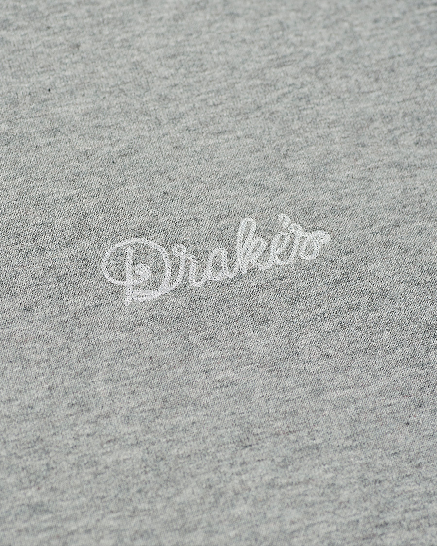 Heren | Truien | Drake's | Sweatshirt Solid Grey Melange