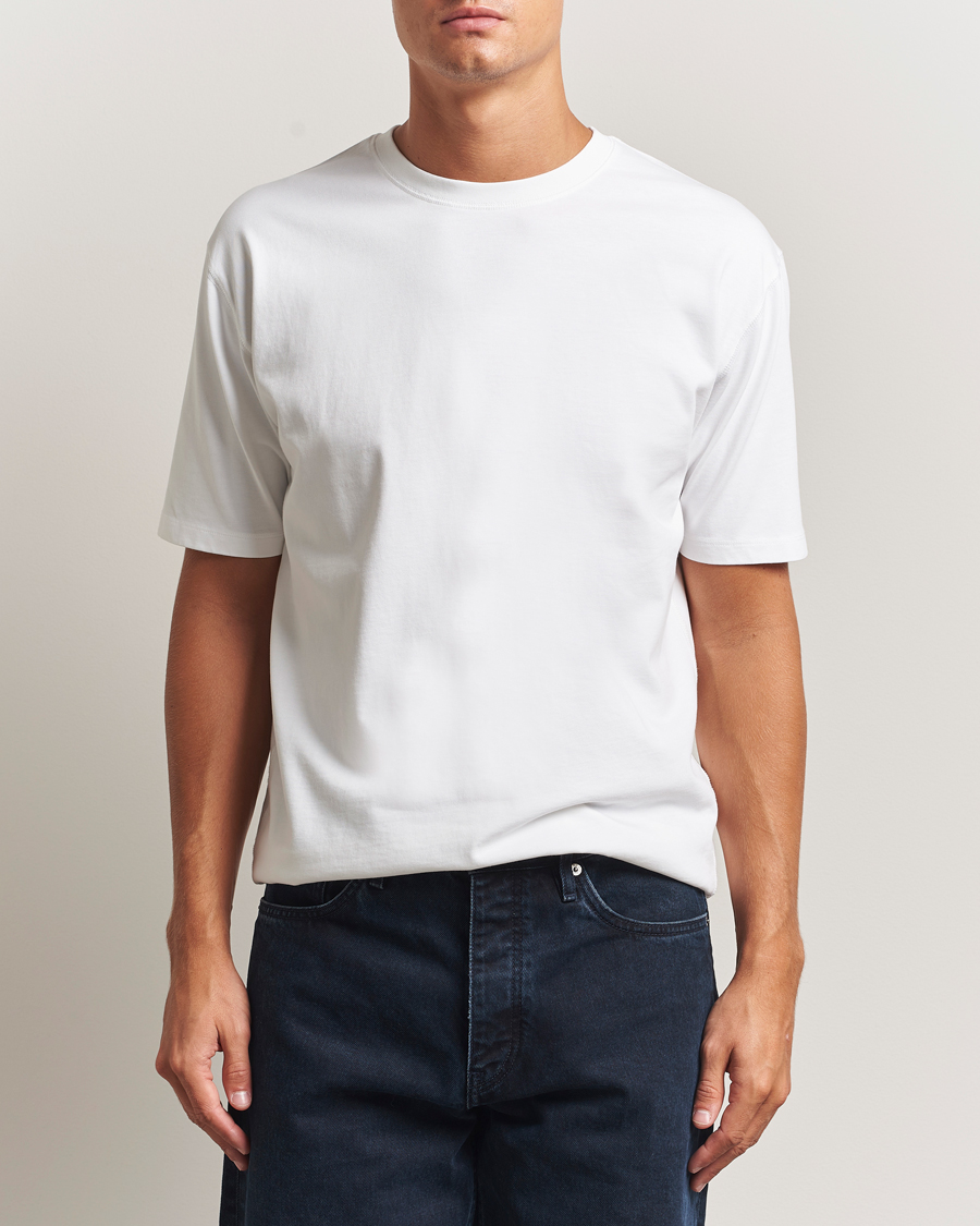 Heren | T-shirts | Drake's | Short Sleeve Hiking T-Shirt White