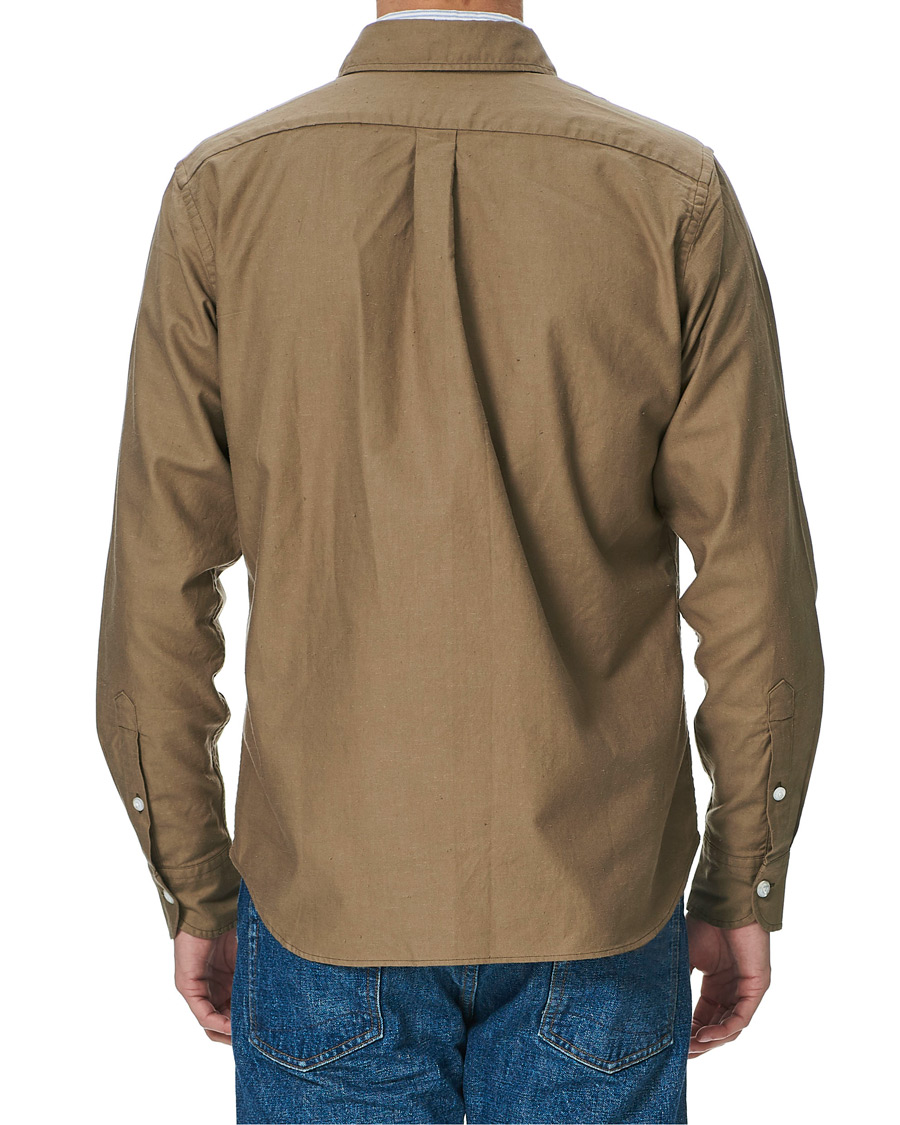 Heren | Overhemden | Drake's | Two Pocket Cotton Work Shirt Khaki