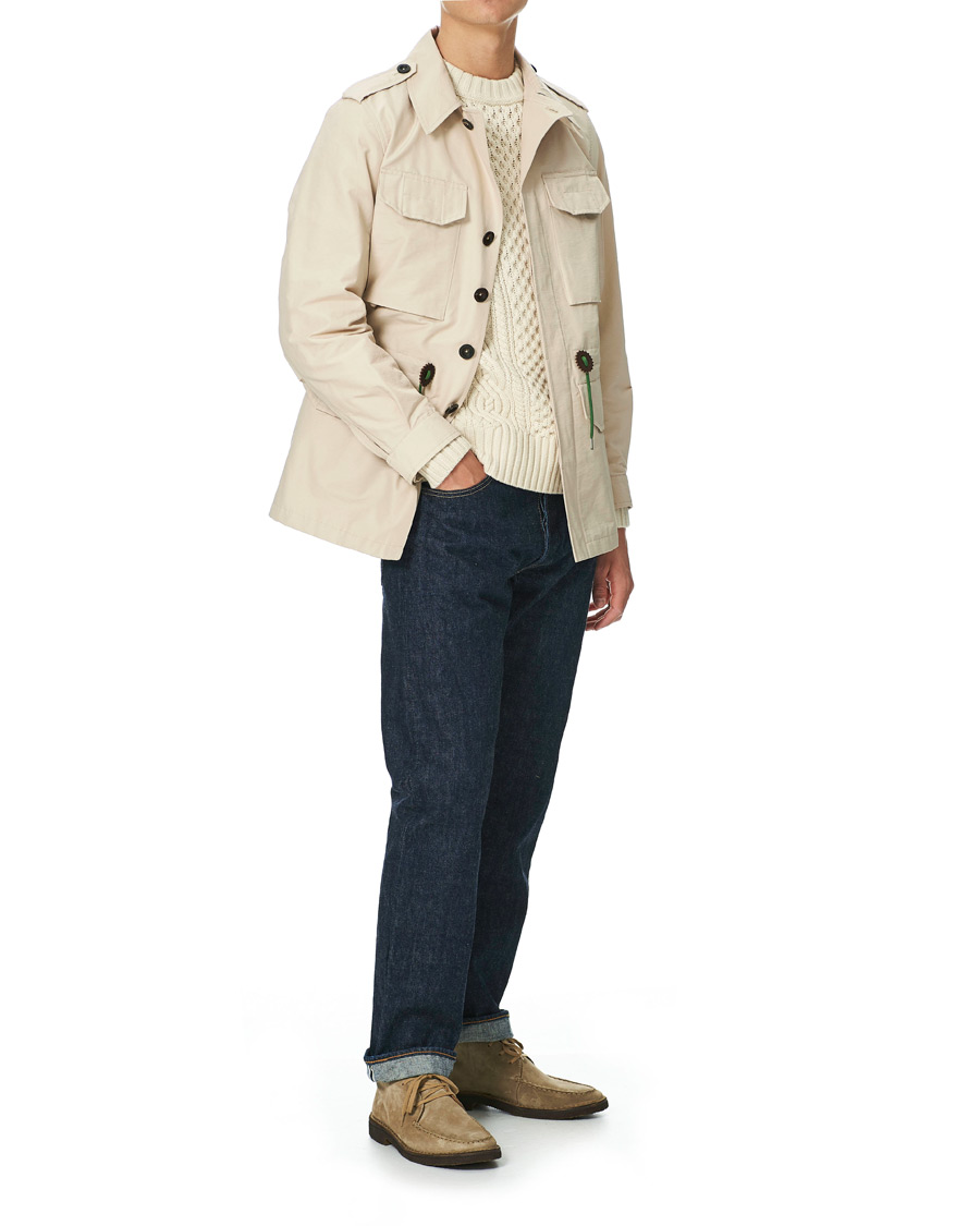 Heren | Jassen | Drake's | Cotton/Nylon Sport Jacket Ecru