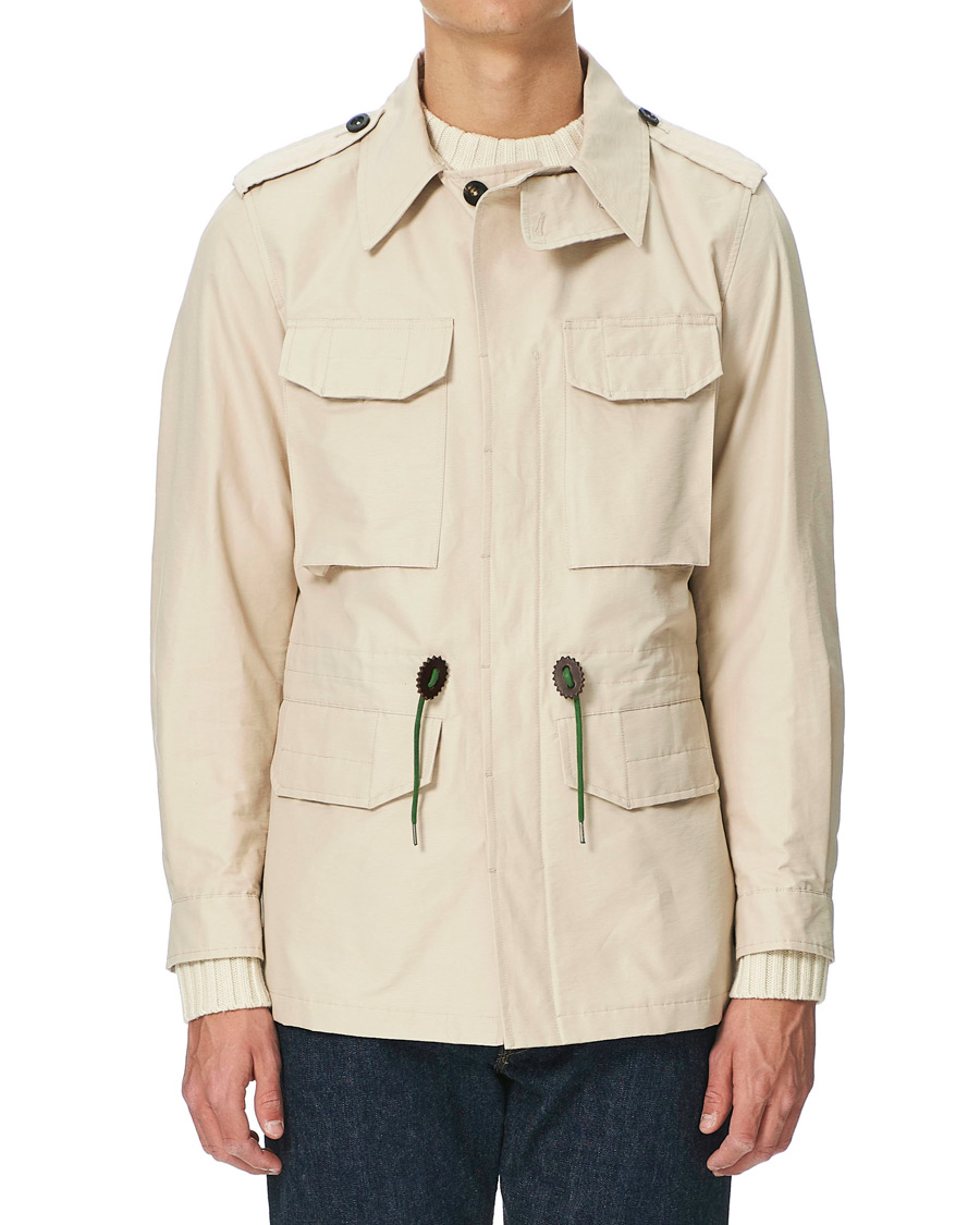 Heren | Jassen | Drake's | Cotton/Nylon Sport Jacket Ecru