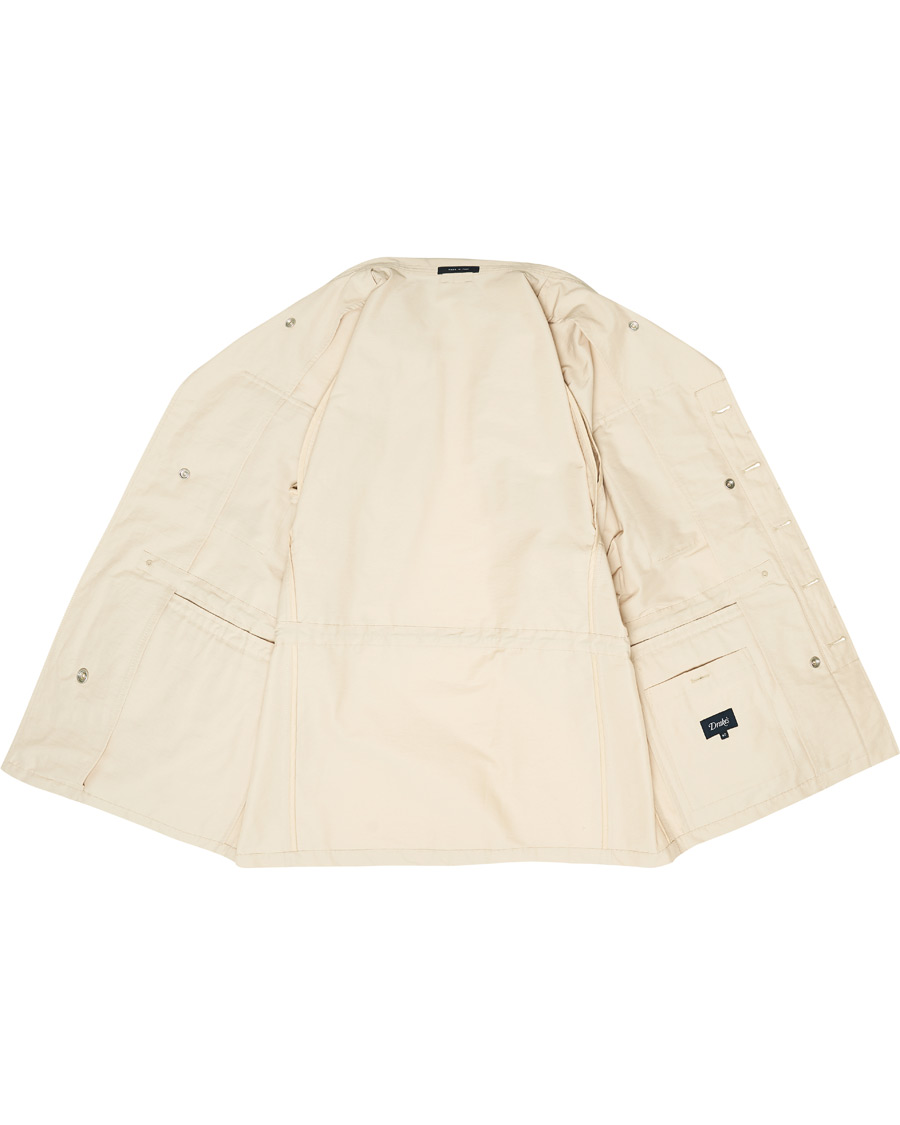 Heren | Jassen | Drake's | Cotton/Nylon Sport Jacket Ecru
