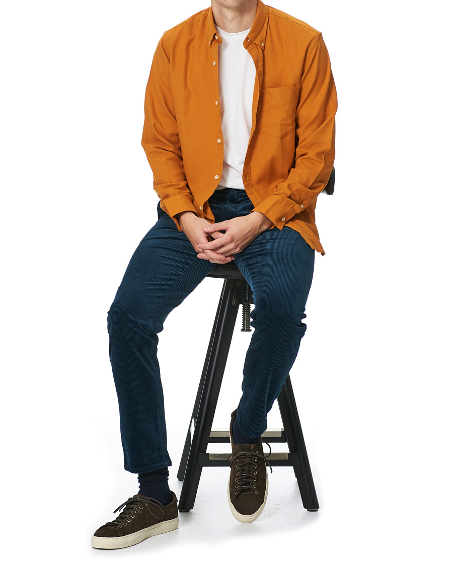 Heren | Broeken | NN07 | Karl Regular Fit Corduroy Trousers Ocean