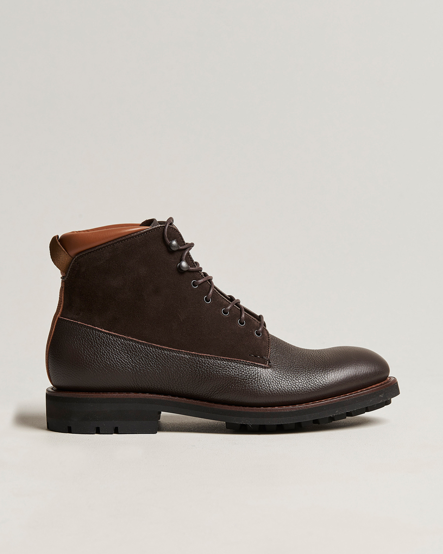 Heren | Heschung Raphia Leather/Suede Boot Moro/Coffee | Heschung | Raphia Leather/Suede Boot Moro/Coffee