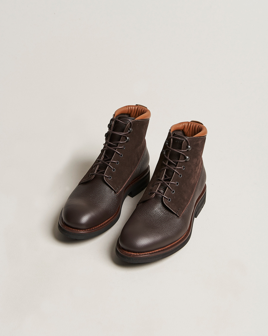 Heren | Heschung Raphia Leather/Suede Boot Moro/Coffee | Heschung | Raphia Leather/Suede Boot Moro/Coffee