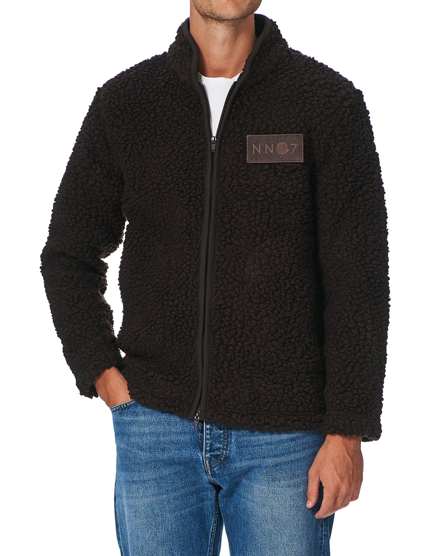Heren | Truien | NN07 | Morten Fleece Full Zip Brown