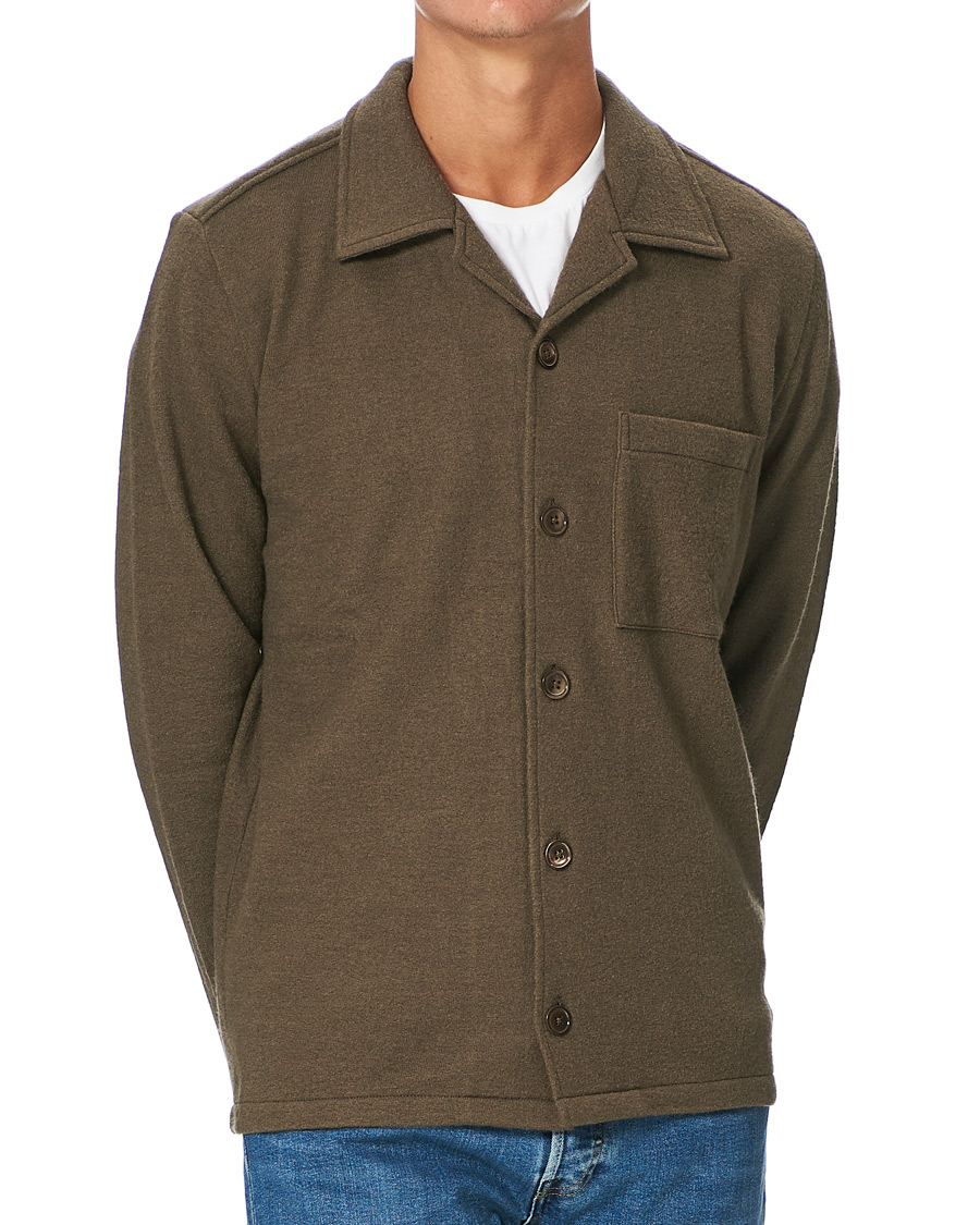 Heren | Overhemden | NN07 | Miyagi Boiled Wool Overshirt Clay