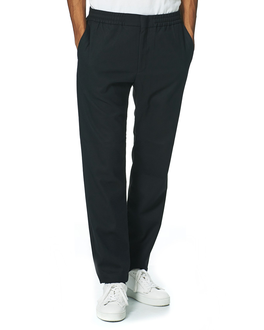 Heren | Broeken | NN07 | Foss Brushed Drawstring Pants Navy Blue