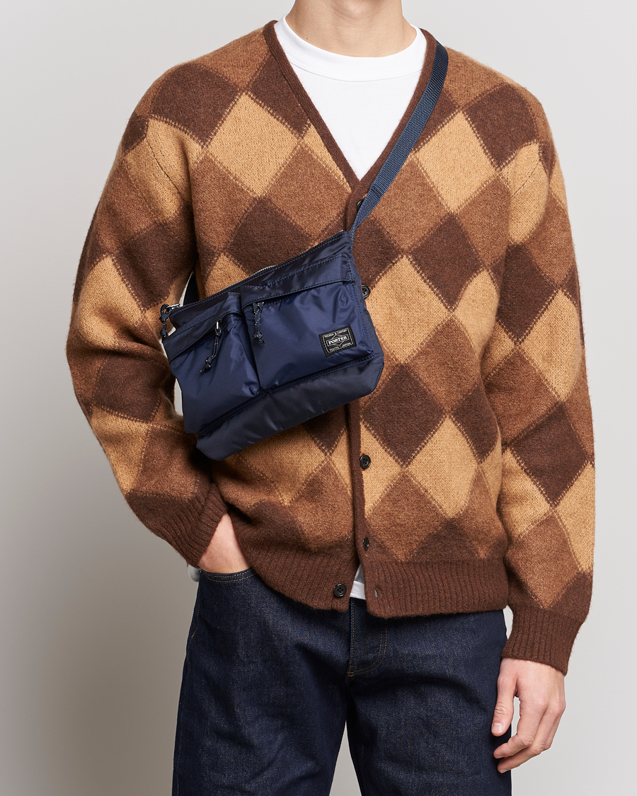 Heren | Tassen | Porter-Yoshida & Co. | Force Small Shoulder Bag Navy Blue