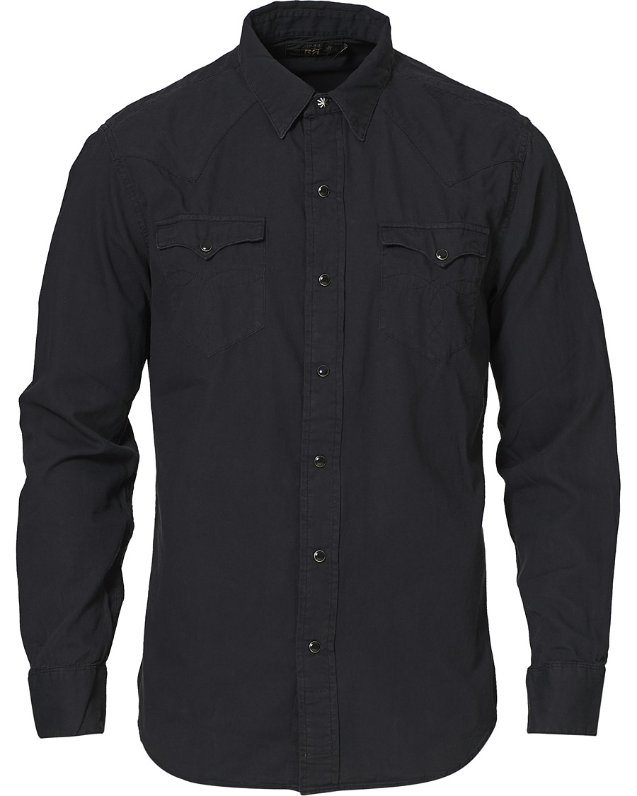 Heren | Overhemden | RRL | Buffalo Western Shirt Polo Black