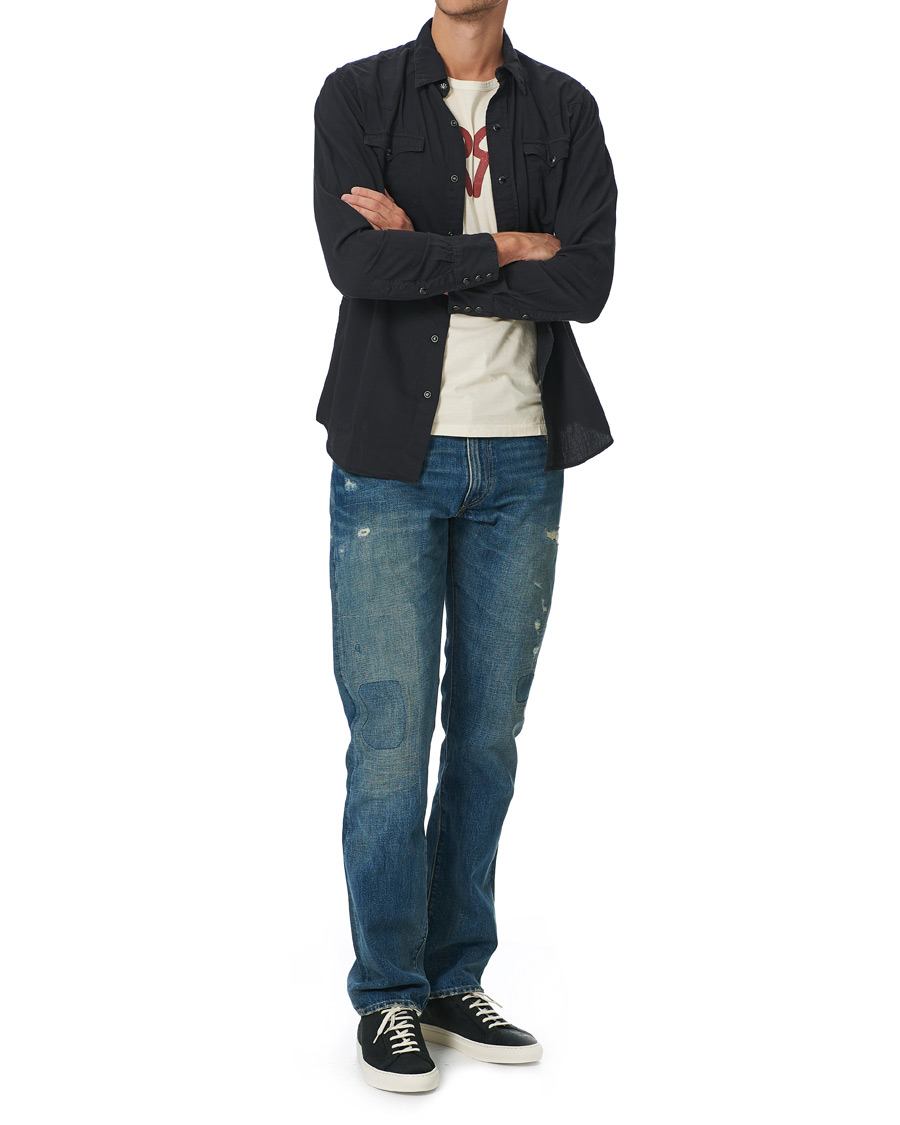 Heren | Overhemden | RRL | Buffalo Western Shirt Polo Black