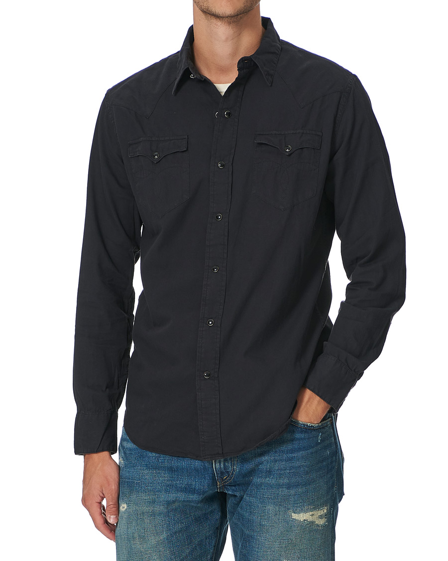 Heren | Overhemden | RRL | Buffalo Western Shirt Polo Black