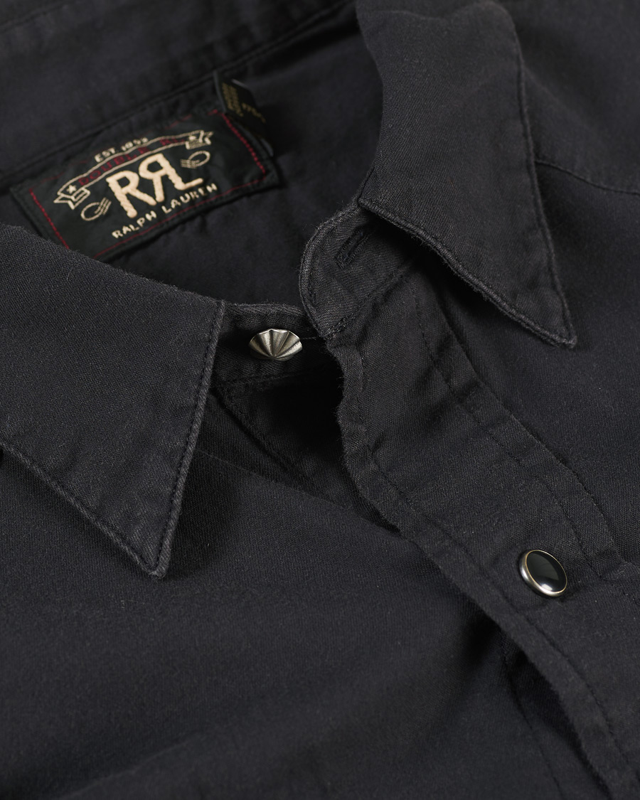 Heren | Overhemden | RRL | Buffalo Western Shirt Polo Black