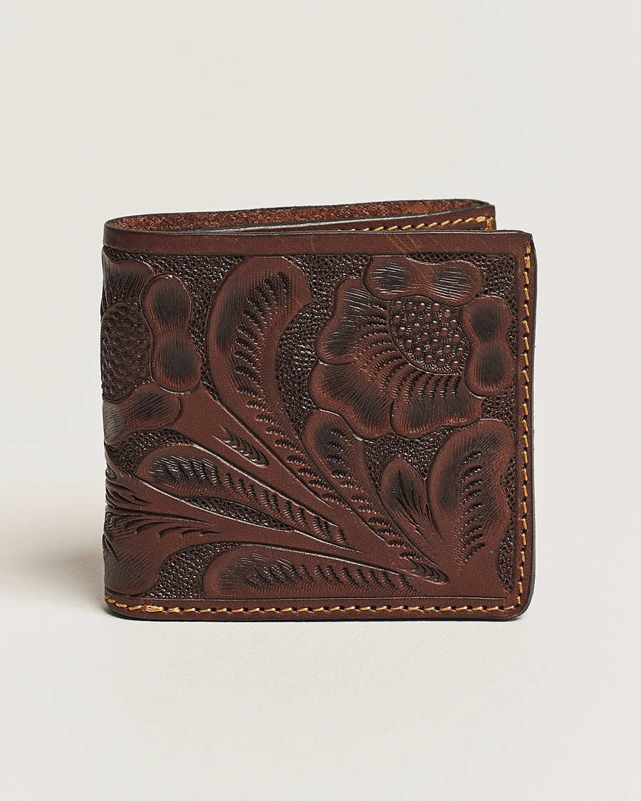 Heren | RRL Embossed Billfold Wallet Dark Brown | RRL | Embossed Billfold Wallet Dark Brown