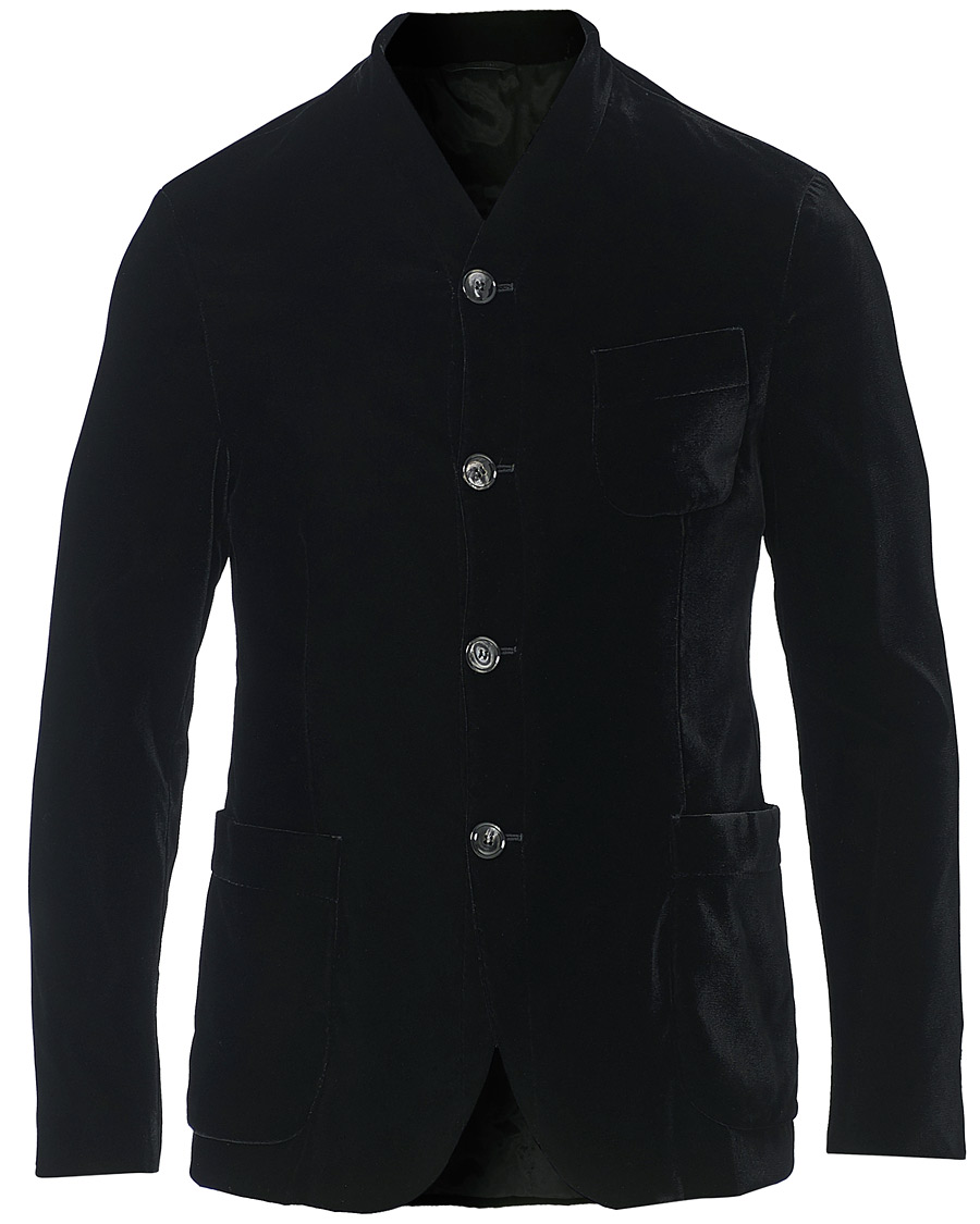 Heren | Blazers | Giorgio Armani | Velvet Evening Jacket Black