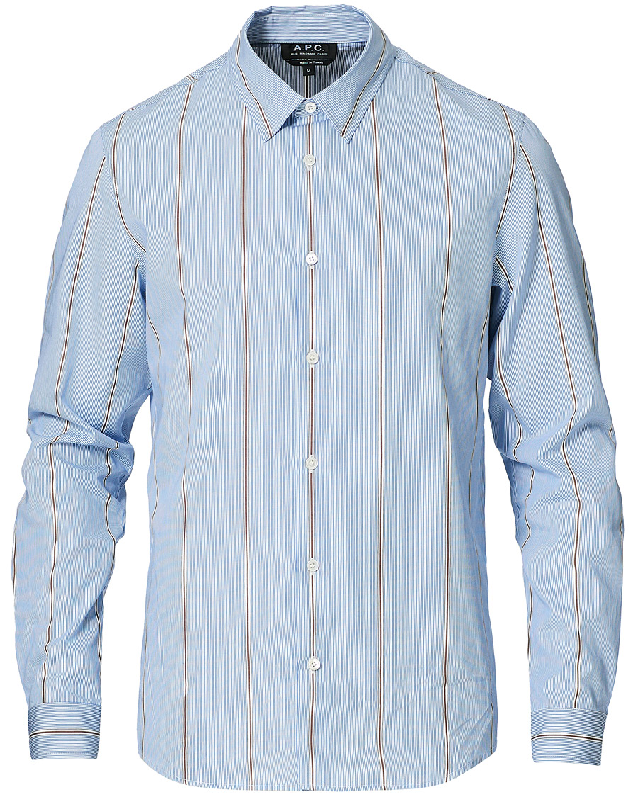 Heren | Overhemden | A.P.C. | Anthony Striped Shirt Light Blue