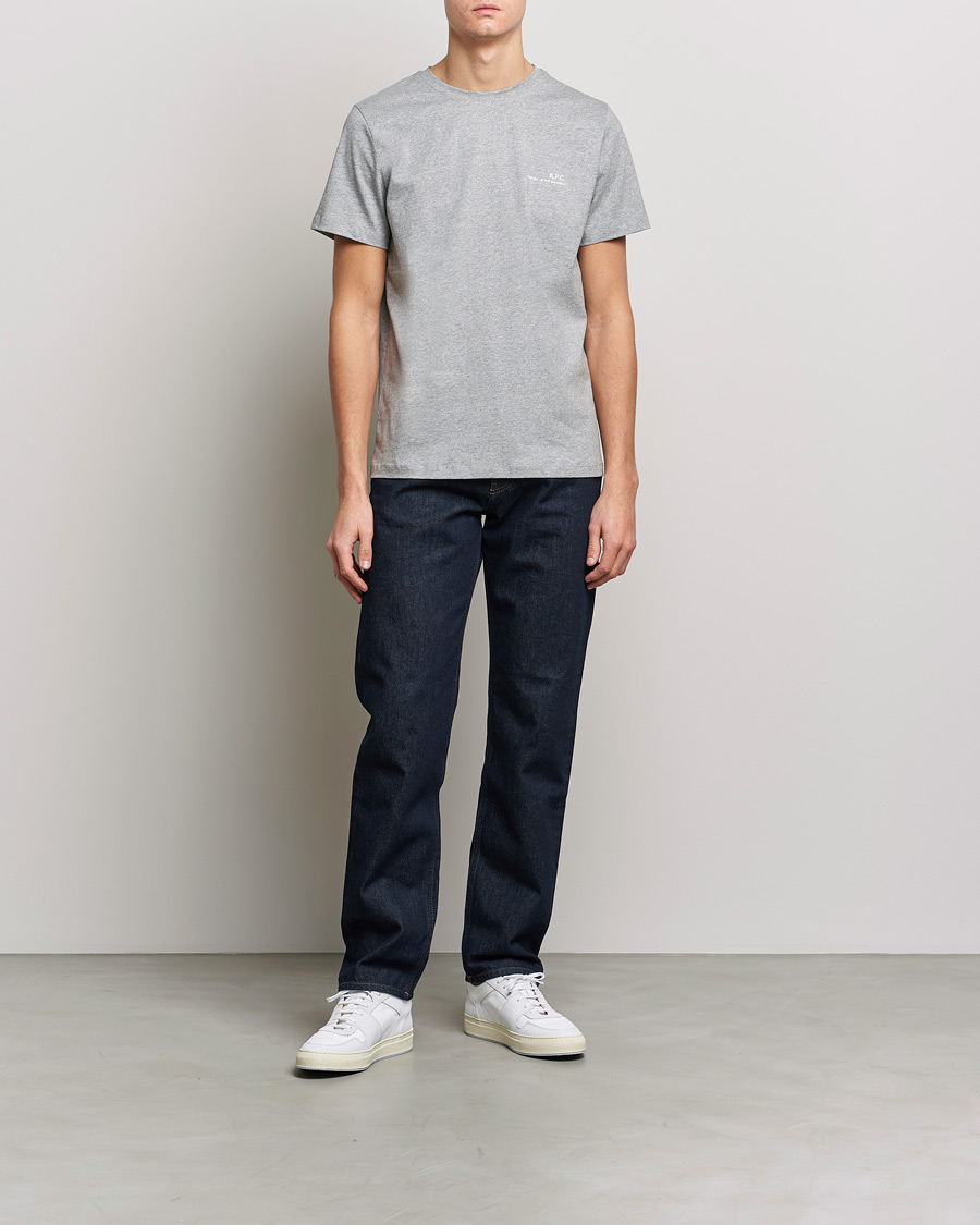Heren | T-shirts | A.P.C. | Item Short Sleeve T-Shirt Heather Grey